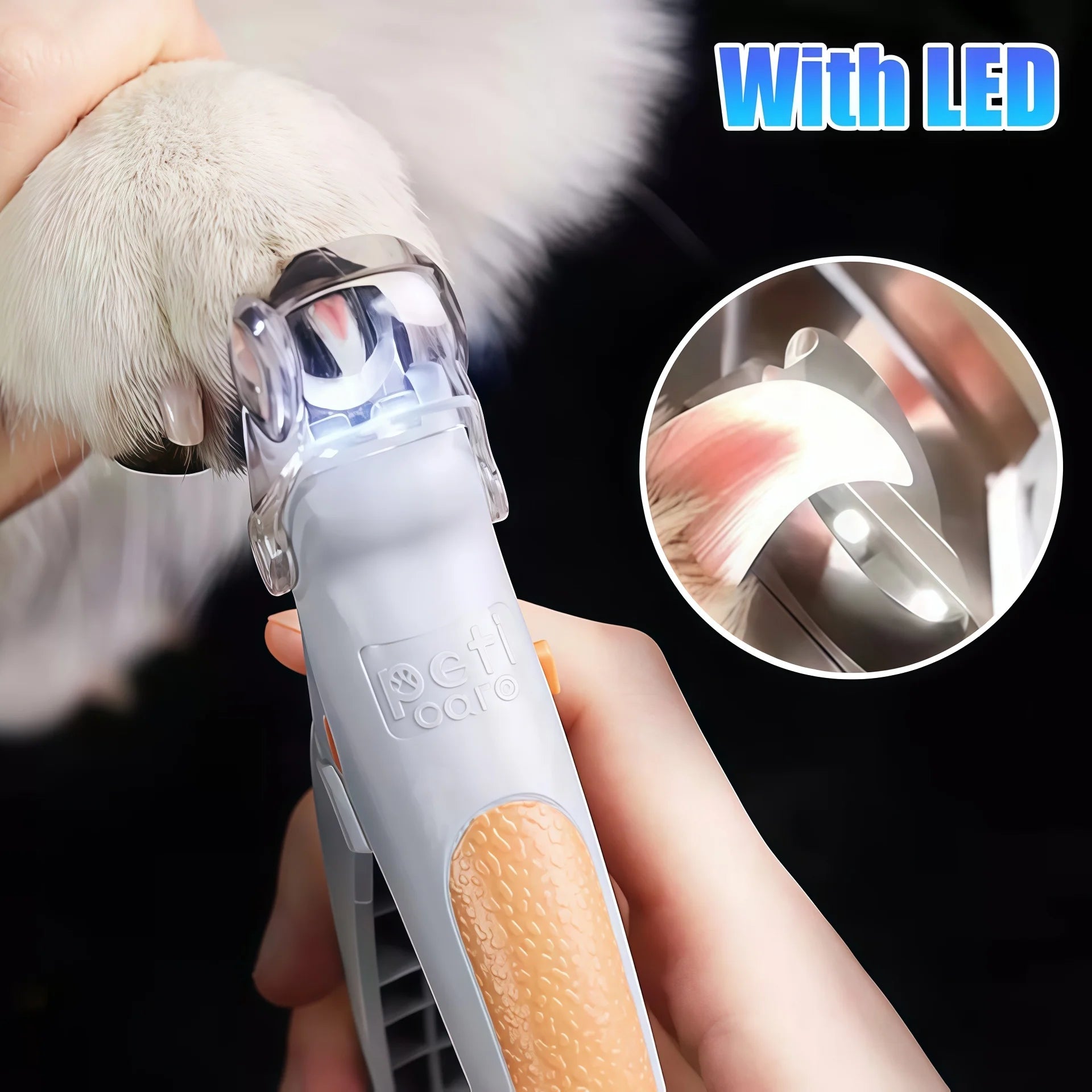 Professional Pet Nail Clipper Scissors with LED 